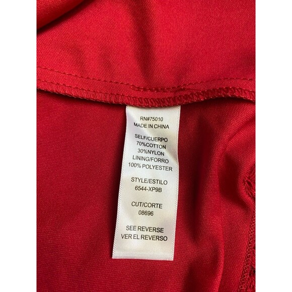 City Studio Juniors Fit & Flare Red Floral Lace Special Occasion Dress Size 11 - Picture 10 of 14